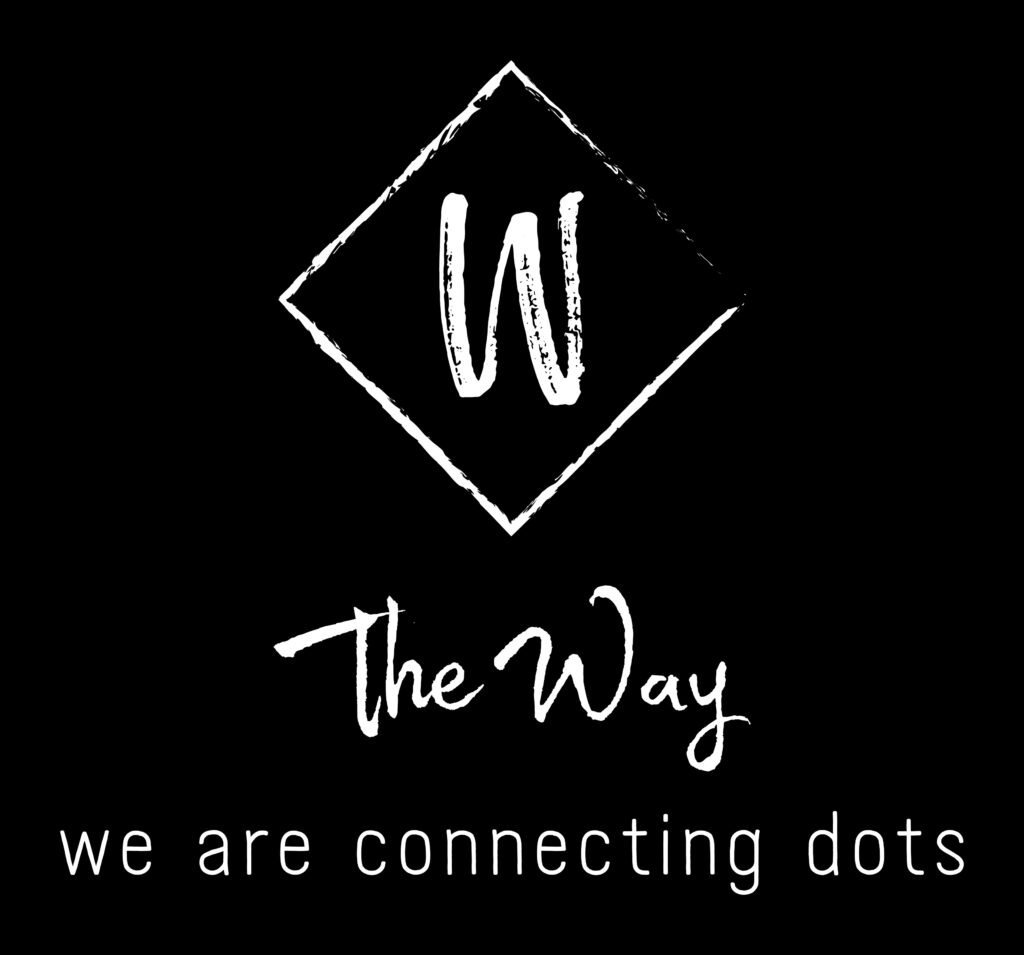 white logo dark background